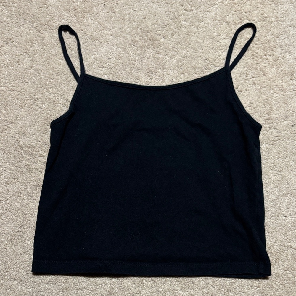 Cropped Black Women's Camisole Top